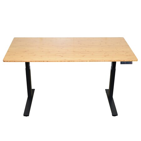 Uncaged Ergonomics RiseUpElectricStandingDesk48X30"BambooDesktopSitStandOffice, RU2bb48 RU2BB48